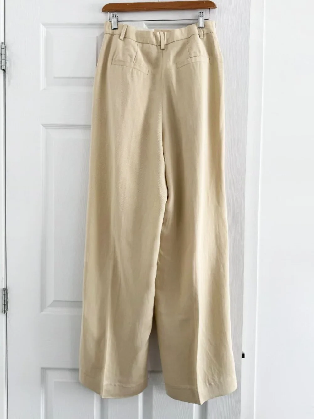 COS Pleated Linen Pants in Beige, size 2 - Picture 8 of 12